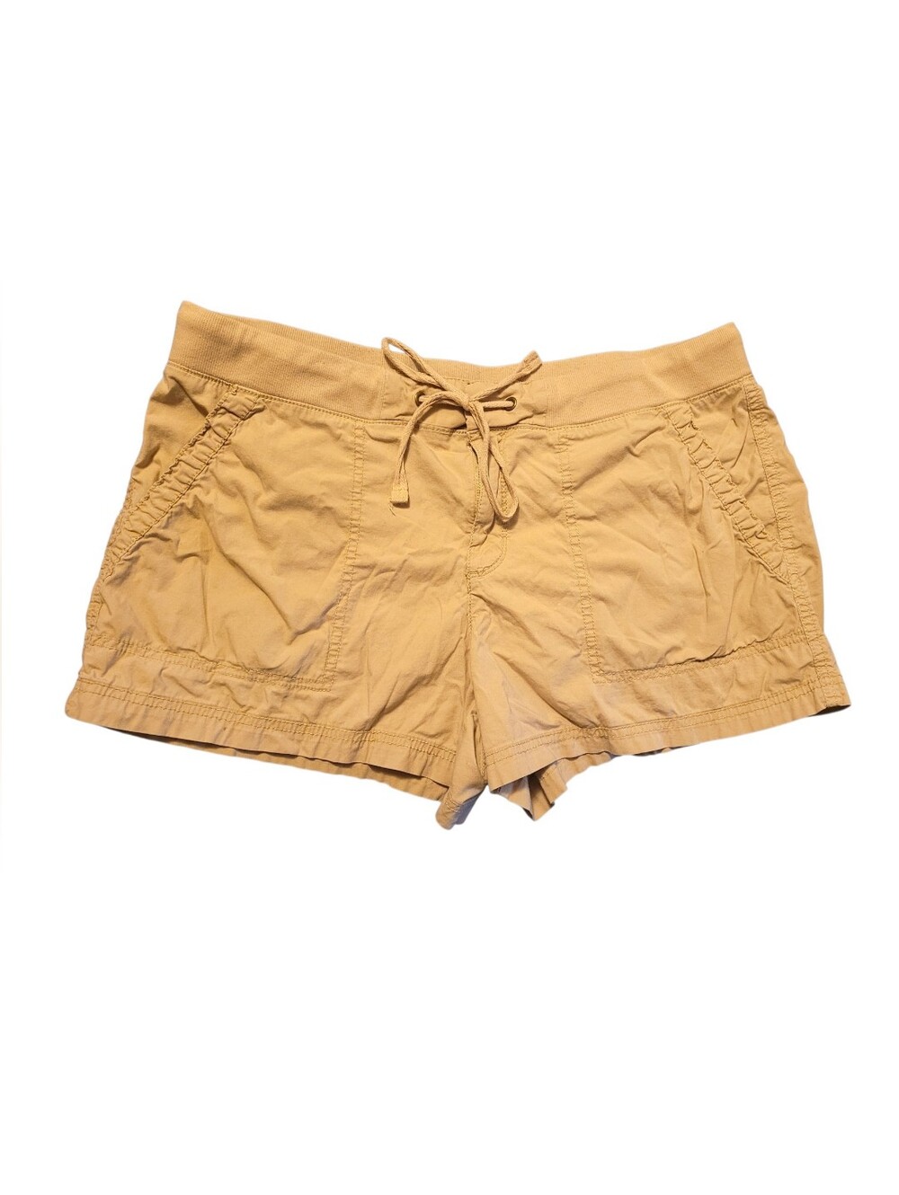 a.n.a Women's Khaki Utility-Style Shorts With Drawstrings, Size 12